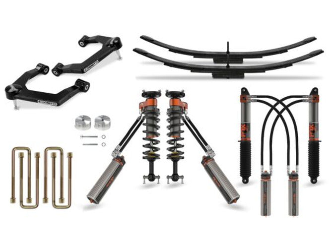 ~(105 lbs. 30X26X14)~ Cognito 3-Inch Performance Uniball Leveling Lift Kit With Fox PS Coilover 2.0 IFP Shocks for 19-21 Silverado Sierra 1500 2WD 4WD