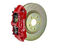 Brembo 10-15 Camaro V6 Front GT BBK 6 Piston Cast 355x32 1pc Rotor Drilled-Red