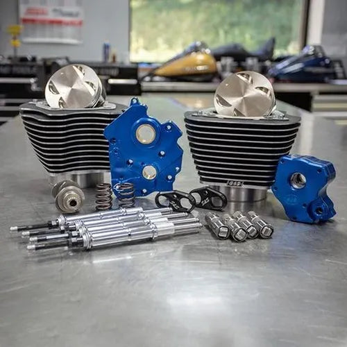S&S Cycle 2017+ M8 Models 4.250in Bore 550C Cam w/ Chrm Pushrods Power Pack - Blk w/ HL - Incl. VVT