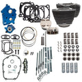 S&S Cycle 2017+ M8 4.250in Bore 550C Cam w/ Chrome Pushrods Power Pack - Wrinkle Black w/ Highlight