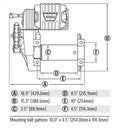 ~(121 lbs. 22X18X11)~ WINCH M8274 10K WIRE