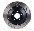 StopTech 15 Audi S3 / 15 Volkswagen Golf R Front BBK w/ Black ST-60 Caliper Slotted 355X32 2pc Rotor