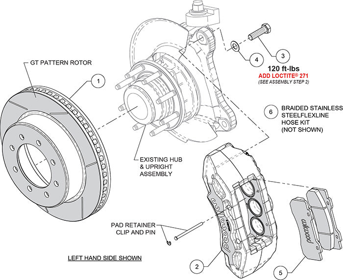 Wilwood TX6-DM Front Kit 15.00in 11-12 Ford F-250/F-350
