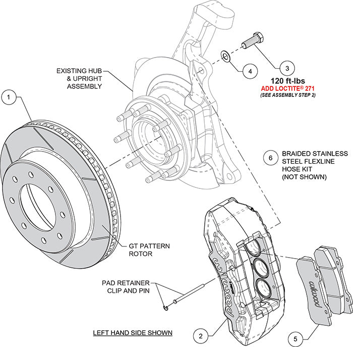Wilwood TX6-DM Front Kit 15.00in 11-19 GM 2500/3500