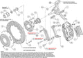 Wilwood Narrow Superlite 6R Front Hub Kit 14.00in Red 67-69 Camaro 64-72 Nova Chevelle