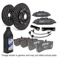 EBC Racing 17-24 Suzuki Swift 1.4T Hybrid Anodized Apollo-4 Caliper 330mm Rotors Front Big Brake Kit