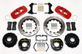 Wilwood AERO4 Rear P-Brake Kit 14.00in Drill Red 58-64 Olds/Pontiac Ends 2.81in Offset