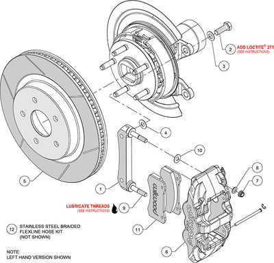 Wilwood red auto part
