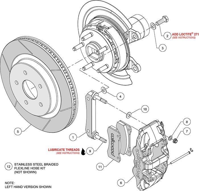 Wilwood red auto part