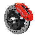 Wilwood Narrow Superlite 6R Front Hub Kit 13.06in Drill Red Chevy C-10 60-87 CPP Drop Spindle