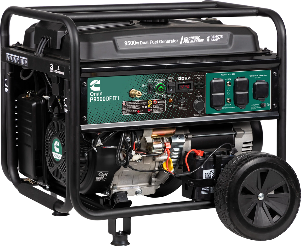 9500 WATT DUAL FUEL (EFI GAS/LP) GE