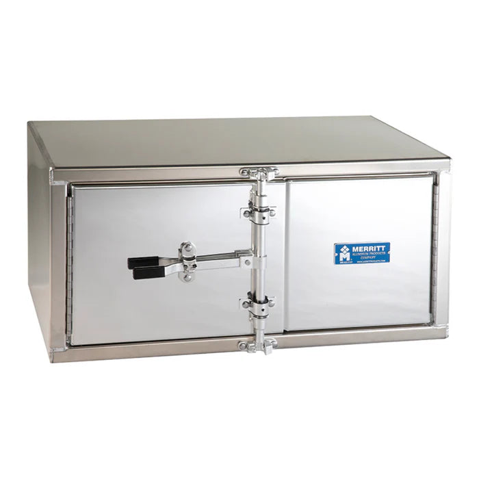 UNDERBODY TOOLBOX 18X18X48 ALL SMOOTH DOUBLE DOOR CAM LATCH