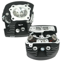S&S Cycle 99-05 BT Super Stock 91cc Cylinder Heads - Wrinkle Black