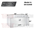 BOX AL 24HX24DX60L DP DRPDR W/RUBBE