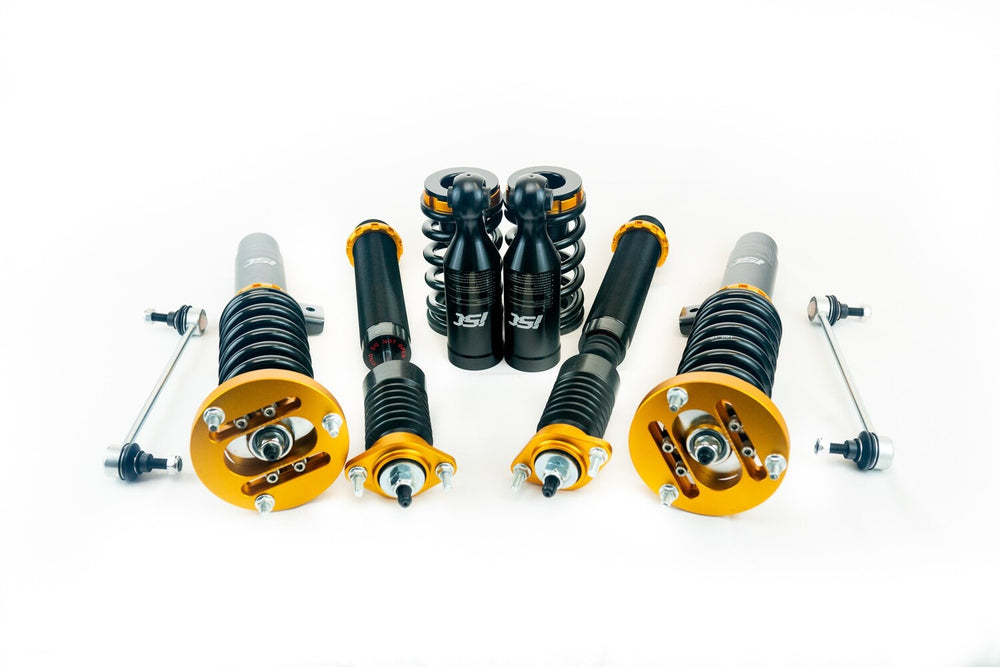 ISC Suspension Triple S Spring Inverted Coilover Kit with Camber Plates Fits 01-06 BMW E46 M3