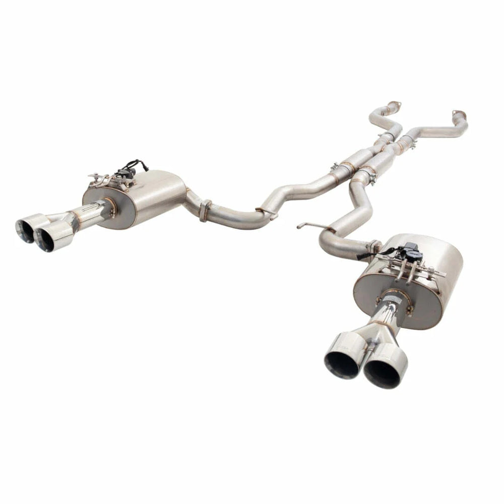 0717 CAPRICE V8 TWIN 3IN VAREX VALVED CAT BACK SYS 3.5IN QUAD TIPS 304SS