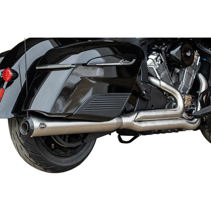 S&S Cycle 20-25 Indian Challenger Full Length Qualifier 2-1 Brushed Stainless Exhaust System