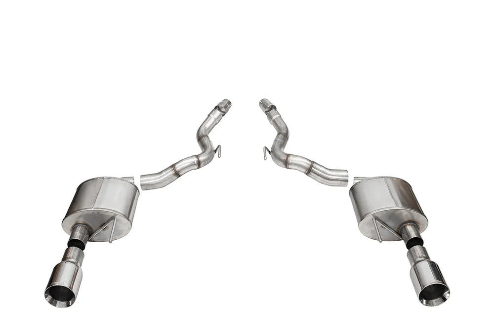 3.0 Dual Rear Exit Axle-Back Exhaust System with 4.5 Polished Straight Cut Tips