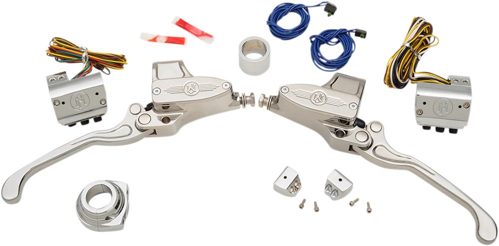 Performance Machine 9/16in Hand Control Set Hyd - Chrome