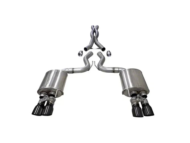 3.0 Cat-Back Split Side Exit with Twin 4.0 Black Pro-Series Tips