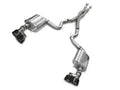 3.0 Inch Axle-Back Touring Dual Exhaust Black 4.0 Inch Tips 15-Present Mustang GT Fastback 5.0L (18-