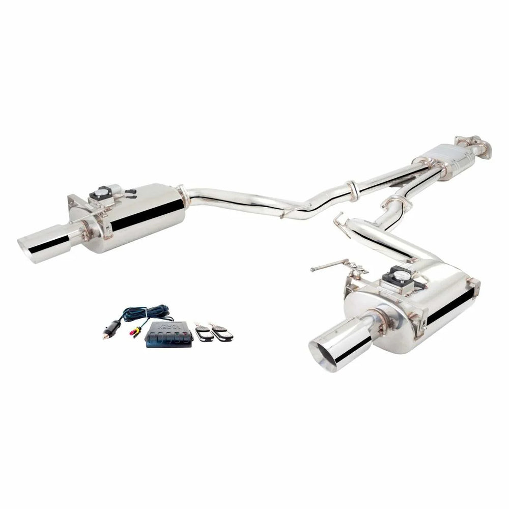 1517 MUSTANG ECOBOOST/GT TWIN 2.5IN SS CATBACK EXHAUST SYS W/ 3IN ROUND VAREX