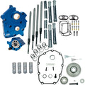S&S Cycle 2017+ M8 WC Models Gear Drive Cam Chest Kit w/o Cam - Chrm Pushrod Tubes - Incl. VVT