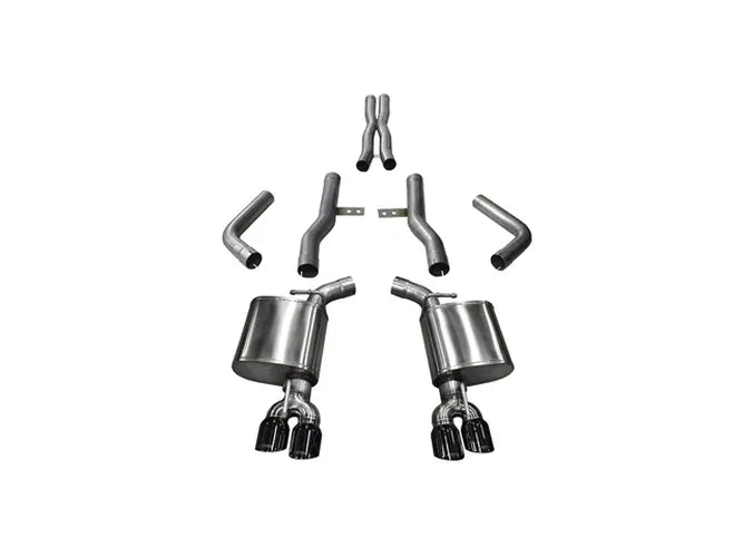 3.0 Inch Cat-Back Sport Single Side Exit Exhaust 4.0 Inch Black Tips 07-10 Silverado Sierra 2500 Cre