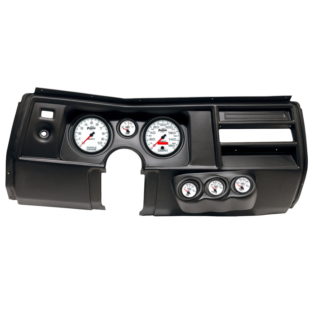 69 CHEVY CHEVELLE NO VENT 5IN X 2 & 21/16IN X 4 DIRECT FIT DASH KIT PHANTOM II