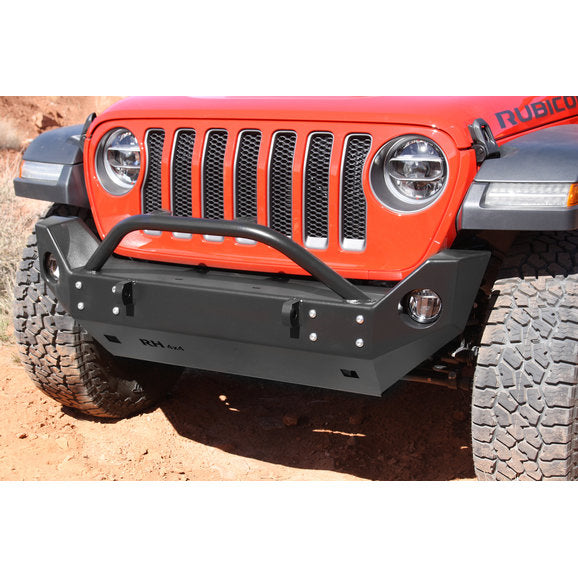 Rock Hard 4x4 Aluminum Patriot Series Mid Width Front Bumper for Jeep Wrangler JL 2018 - Current [RH-90249]
