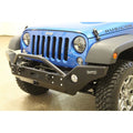 Rock Hard 4x4 Patriot Series Full Width Front Bumper w Receiver w Lowered Winch Mount for Jeep Wrangler JK 2007 - 2018 [RH-5009]