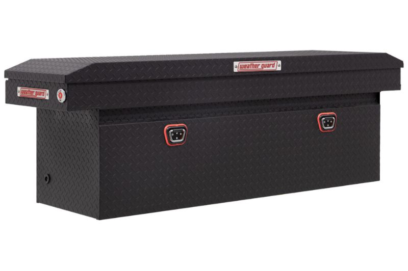 SADDLE BOX ALUMINUM FULL DEEP TEXTURED MATTE BLACK 15.0 CU FT