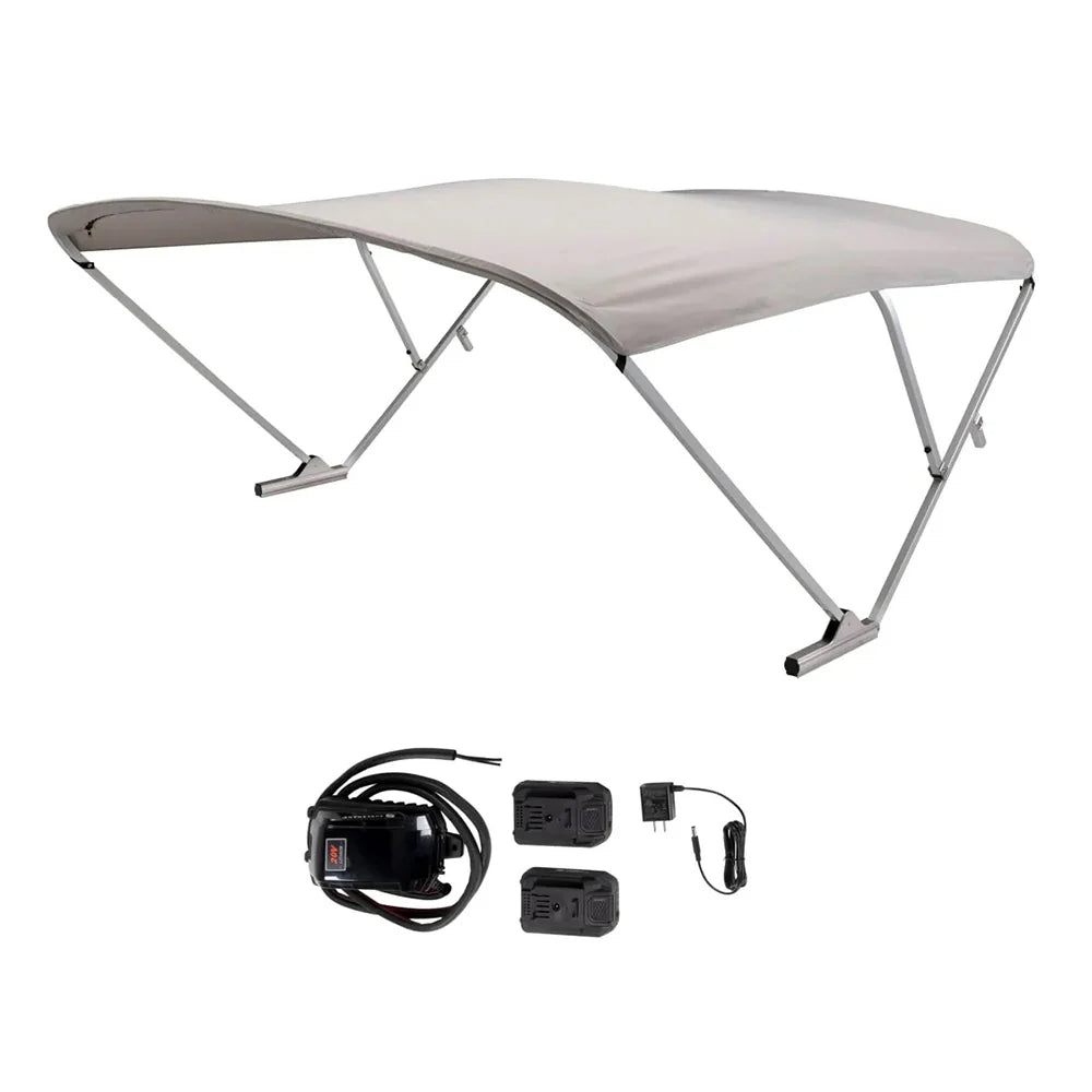 AM COMP SYS ASSY QC BATTERY POWER BIMINIPONTOONS 92102IN WIDE SQ CLR GRAY CANVAS