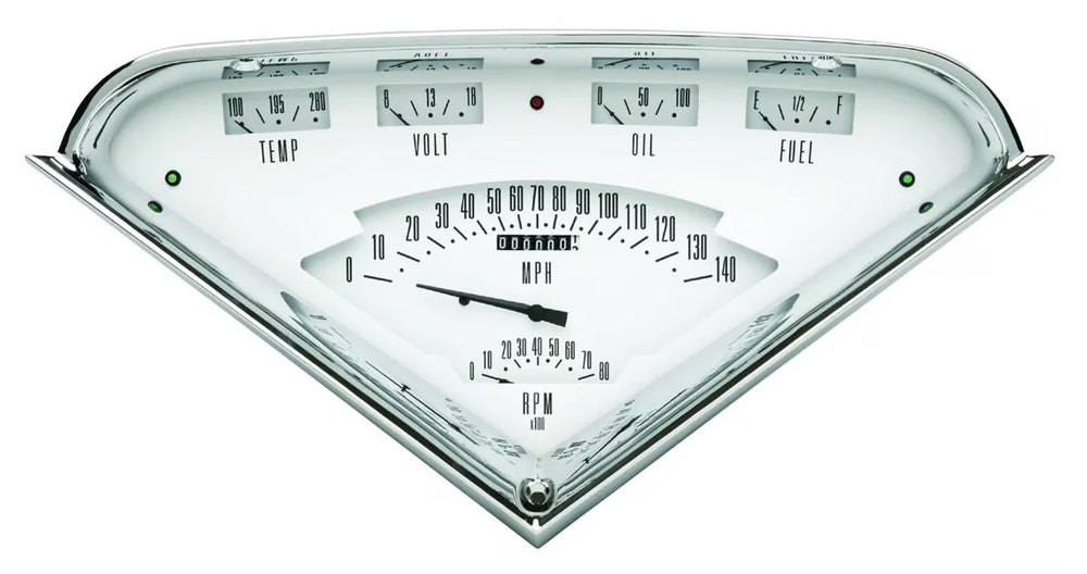 TACH FORCE 6 GAUGE SET WHITE
