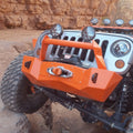 07-14 - JK 2/4 Door Notorious Front Bumper w/ Winch Plate Centered Drum - Tectured Black Powder Coat Steel/Alum