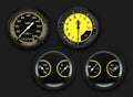 AUTO CROSS YLW 3" SPEEDO/TACH/2 DUA