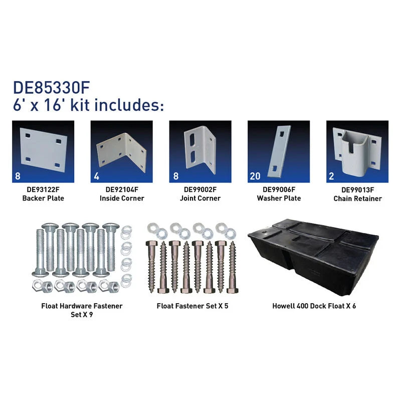 DOCK KIT 6'X12' FLTG CW (4) FLOATS