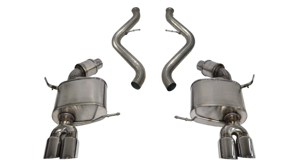 3.0 Cat-Back Dual Rear Exit with Single 4.0 Polished Pro-Series Tips