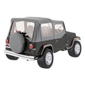 Complete Black Denim Soft Top for YJ Wranglers w/ Soft Upper Doors RT Off Road