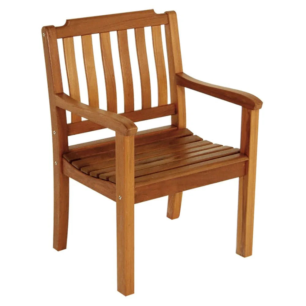 TEAK GARDEN CHAIR W/ARMS