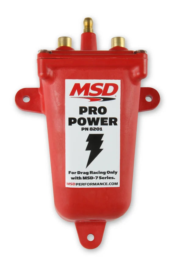 MSD Ignition Coil Pro Power Series Red Use With MSD 7 And 8 Series Ignitions Only Short-Duration Applications MSD Ignition