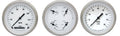 WHITE HOT 3IN SPEEDO/QUAD/TACH-GM
