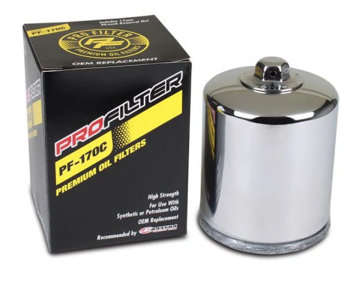 ProFilter Harley Spin-On Chrome Various Performance Oil Filter
