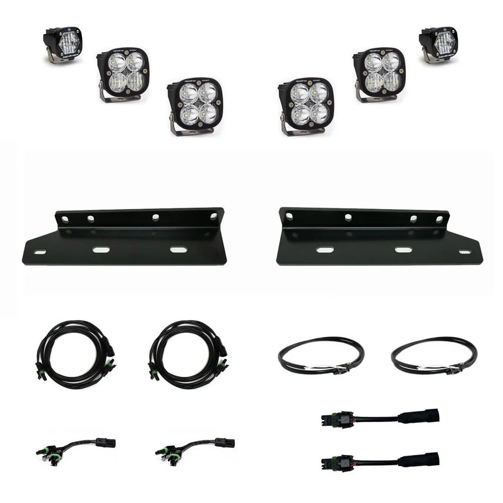Baja Designs 21-25 Ford Raptor Squadron Sport 2.0 Fog Pocket Kit (Multi Patterns) - Clear