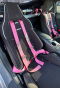 Braum Viper X Series Sport Seats - Black PU Black S374 Red Stitching - BRR3-BKRS3