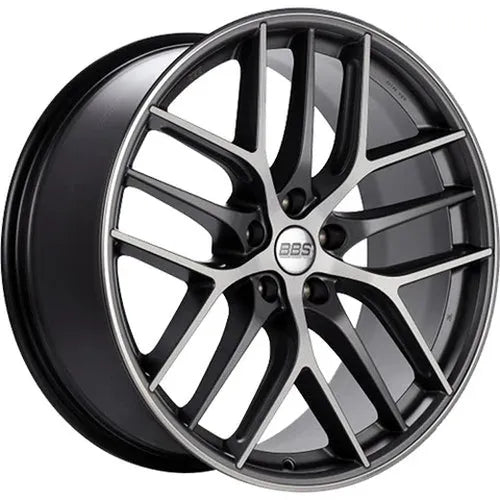 BBS CC-R 20x10.5 5x120 ET35 Satin Graphite Diamond Cut Polished Rim Protector Wheel -82mm PFS Req.