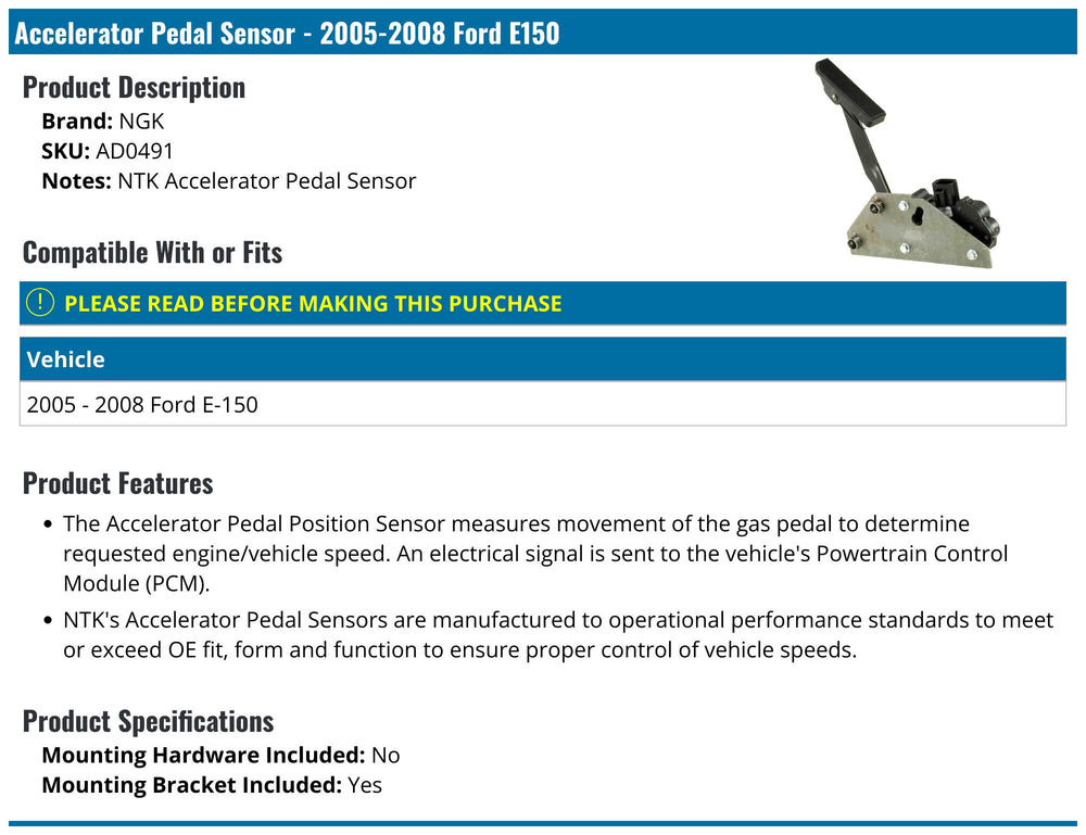 ACCELERATOR PEDAL SENSOR