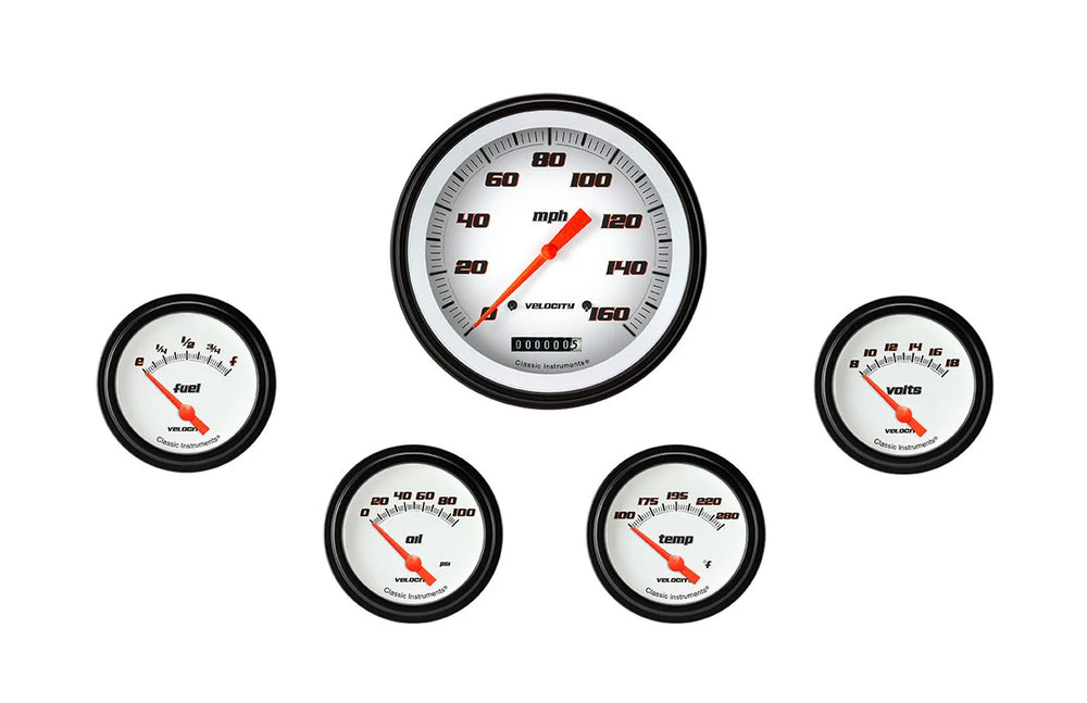 VELOCITY WHT 2 5/8IN SS 5 GAUGE SET-GM