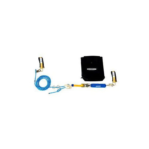 60FT 2MAN ROPE HLL W/ CROSSARM STRAPS & RATCHET BLACK BLUE YELLOW