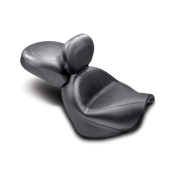 Mustang 09-21 Suzuki Boulevard C50/C50T Standard Touring 2PC Seat w/Driver Backrest - Black